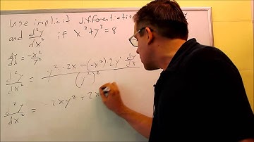 Find the First and Second Derivative (Implicit) with a Polynomial