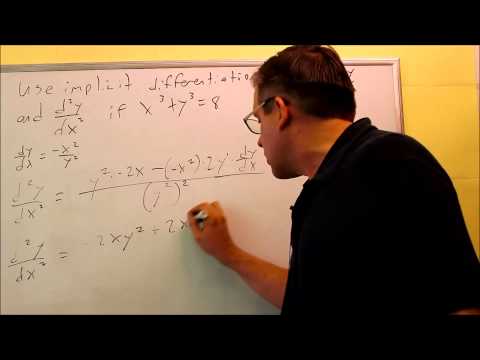 Find the First and Second Derivative (Implicit) with a Polynomial