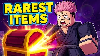THE RAREST ITEMS IN JUJUTSU INFINITE (Unobtainable &amp; Legacy Items Showcase)