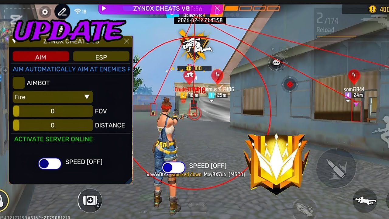 OB52 THE KING CHEATS 196 MOD MENU FREE FIRE | FF HACK MOD MENU DOWNLOAD 🔥 free fire headshot hack |