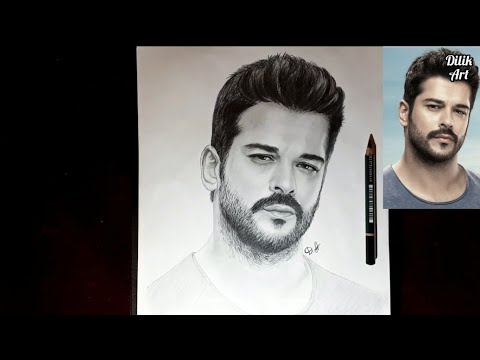 Burak Ozcivit rasmini chizish. Qalamda portret chizish usuli - YouTube