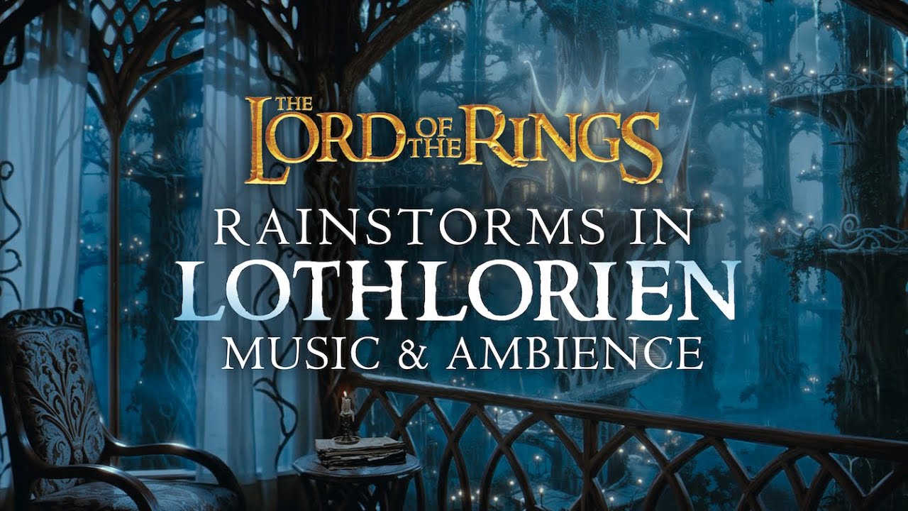 Lord of the Rings | Lothlorien Rainstorms, Peaceful Music & Night Ambience