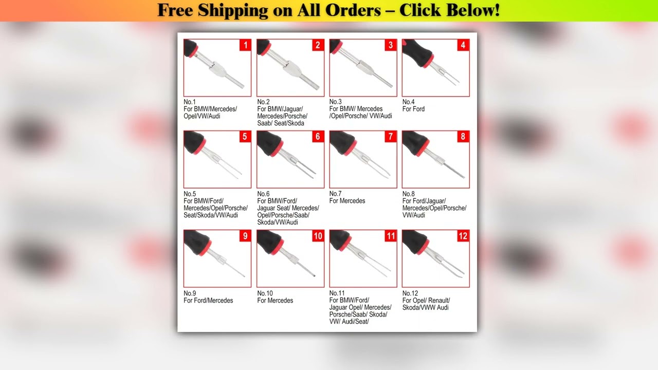 Heavy 23Pcs Car Terminal Removal Repair Tools Electrical Wiring Crimp Connector Pin Extractor Kit