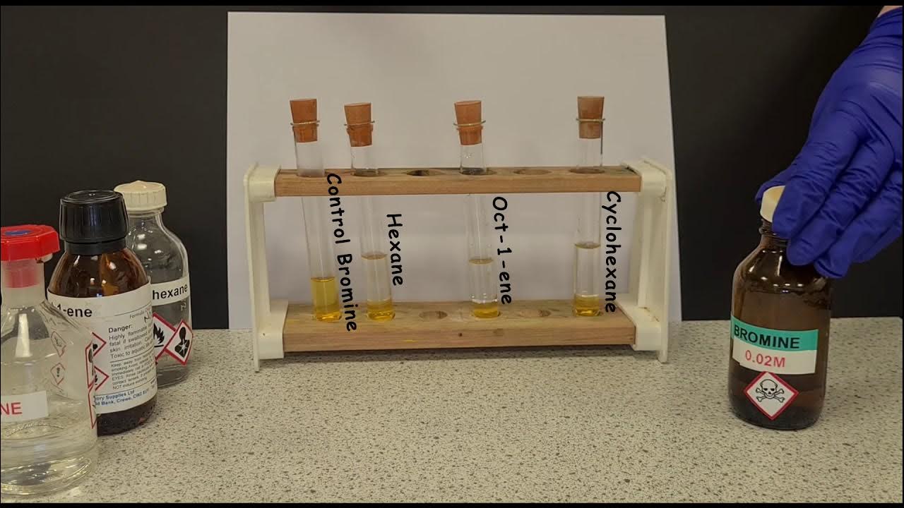 Bromine Water test for Alkanes and Alkenes YouTube
