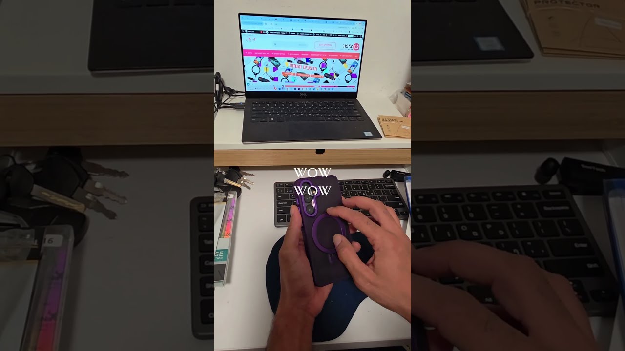 Galaxy back protector with desk phone stand