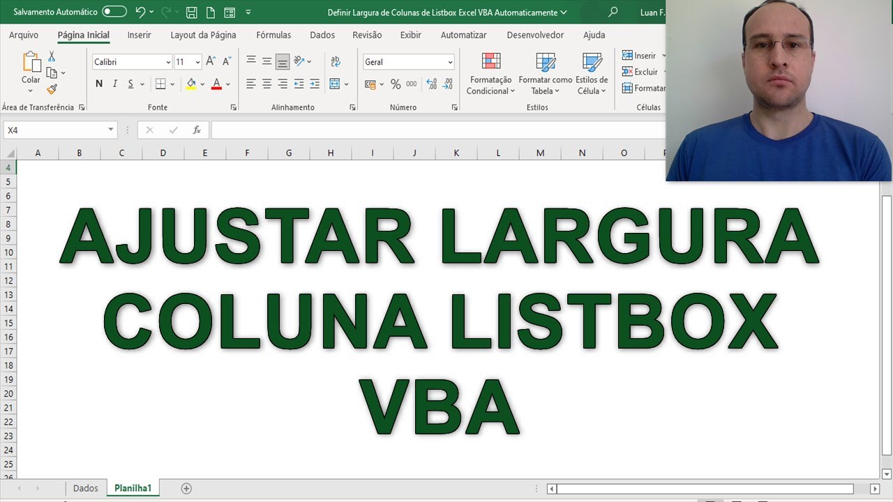 Definir Largura de Coluna de Listbox Excel VBA | CÓDIGO FÁCIL