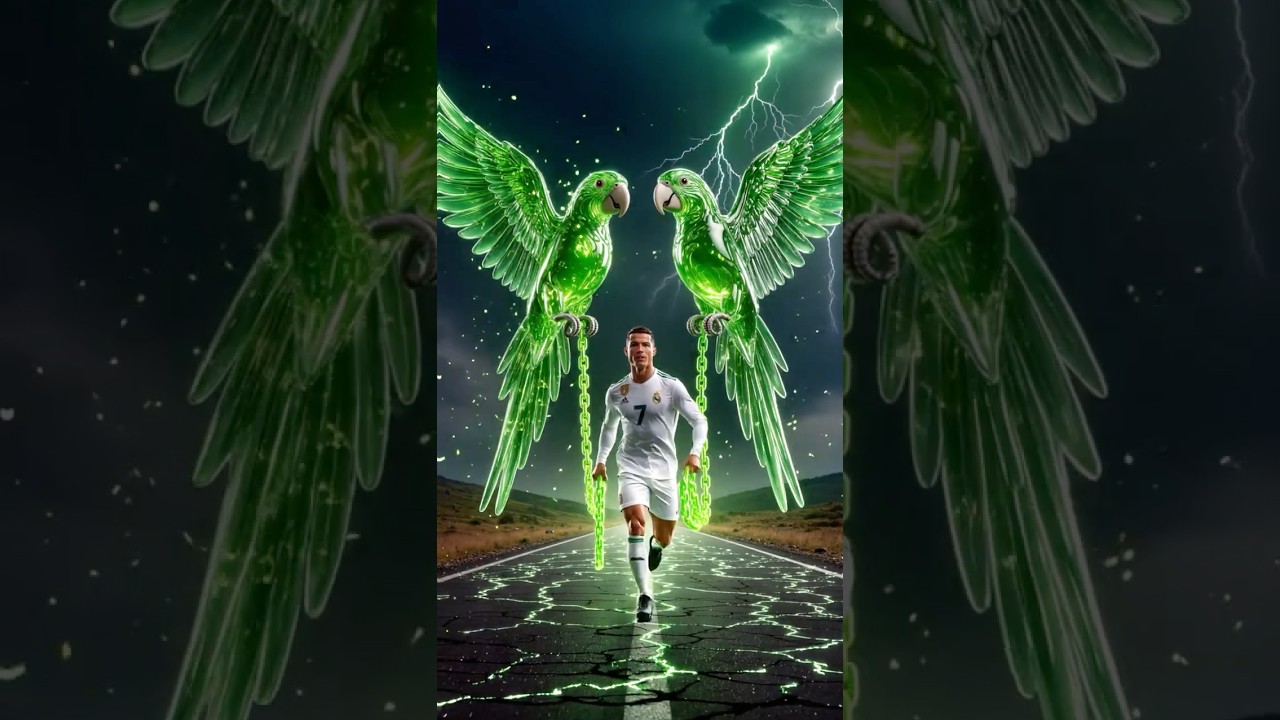 Messi, Neymar & Mbappé’s Glass Parrots vs Ronaldo’s Glass Parrots #ronaldo #goat #messi #ronaldoai