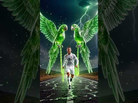 Messi, Neymar & Mbappé’s Glass Parrots vs Ronaldo’s Glass Parrots #ronaldo #goat #messi #ronaldoai