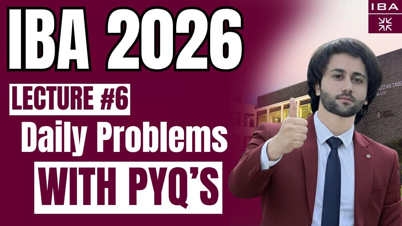 IBA Math Past Papers I Daily Problems MCQs One Shot I IBA Past Papers Solved I IBA Math Preparation