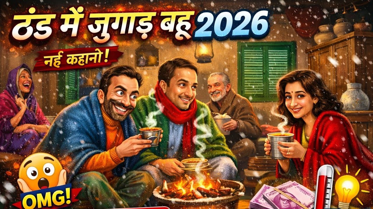 ठंड में जुगाड़ु बहु |Thaand Me Jhugadu Bahu | HINDI KAHANIYA | CARTOON STORY | HINDI STORIES |