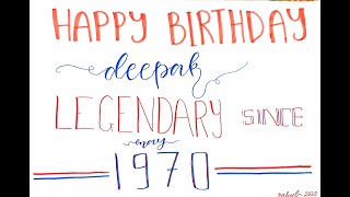 Deepak's 50th Birthday - lockdown 3.0 2020