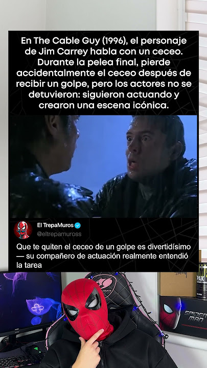 En The Cable Guy (1996), el personaje de Jim Carrey habla con un ceceo. Durante la pelea final