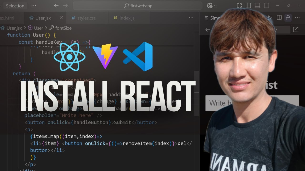How to install & Setup React Js Vite & Make Your First Web App 2025 ...
