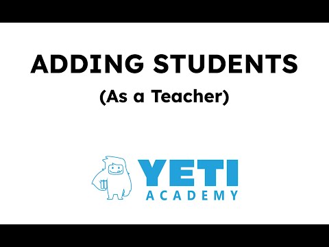 Adding Students (Teacher)