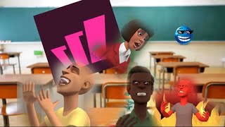 (My first plotagon animation) Classic Caillou rages on a quiz and almost kills Ms Green/Grounded. 