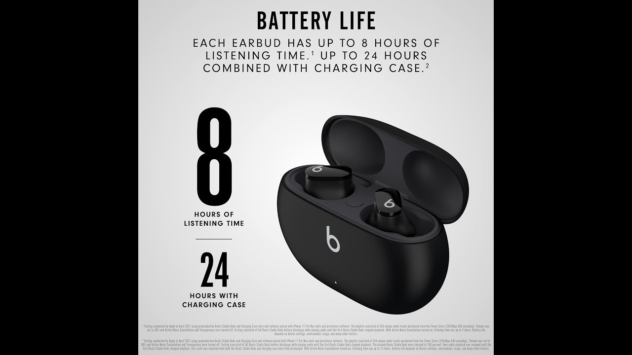 Beats Studio Buds True Wireless Noise Cancelling Earbuds Compatible with Apple & Android