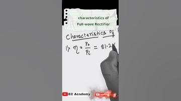 Full Wave Rectifier characteristics: 81.2% Efficiency, 0.482 Ripple & Vm PIV!#education #gate #diode