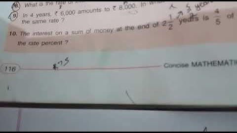 Q9 ch-10 Simple interest class VII Maths by love with mathematics
