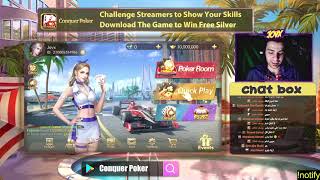 Watch Conquer Poker streamer Yousef’s live to get FREE SILVER screenshot 2