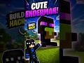 I Built the CUTEST Enderman Statue in Minecraft! 💜 #shorts #minecraft