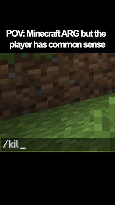 POV: Minecraft ARG but the player has common sense