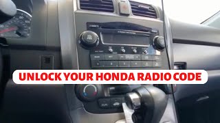 How to Unlock your Honda Radio Code | How to get your Honda Radio Code Number