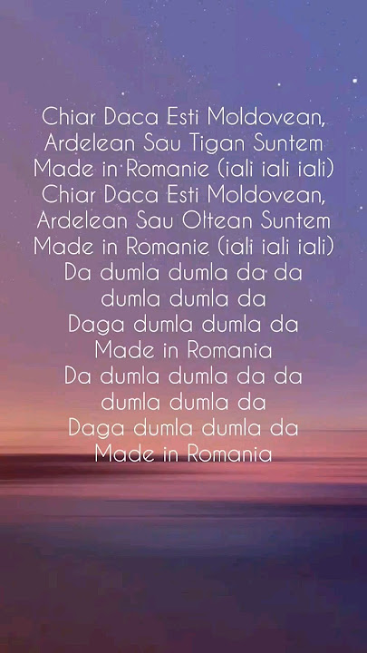 Made in Romania lyrics #madeinromania #trending #song #lyrics