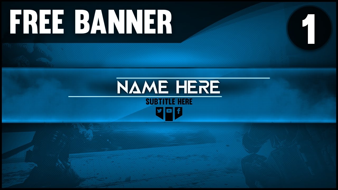 Photoshop Gaming Banner/Channel Art Template (.psd download