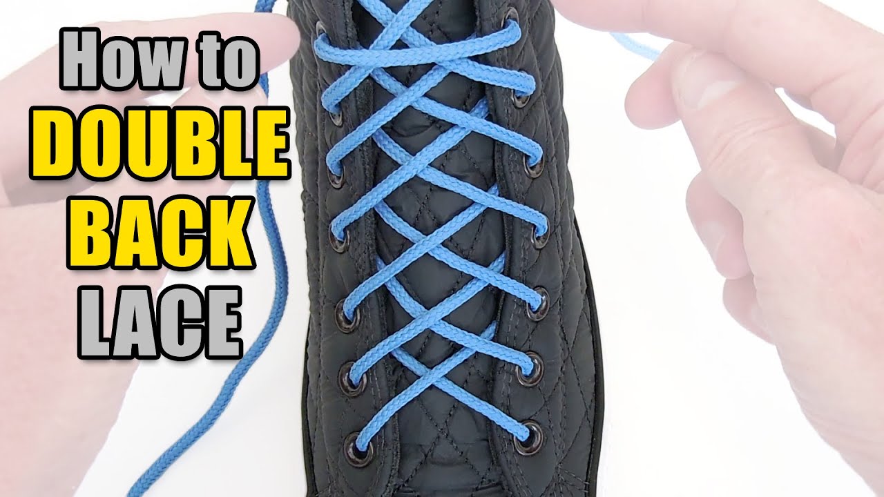 Double Back Lacing Tutorial – Professor Shoelace - YouTube