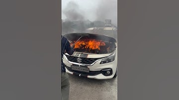 Baleno Burnt on Road! 🔥 Overheating ya Short Circuit? #shorts #carfire #baleno