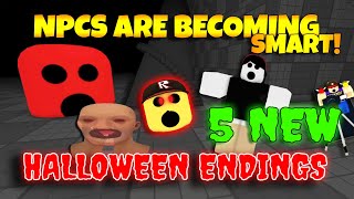 ROBLOX NPCs are becoming smart!  - 5 NEW Halloween Endings