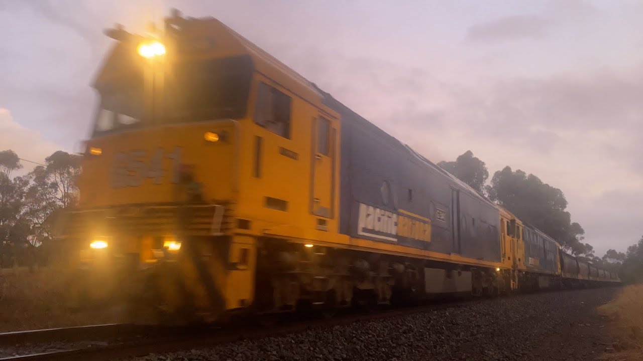 9147 Pacific National empty grain with G541 and BL34 from Geelong headed towards Ballarat 20/3/2025