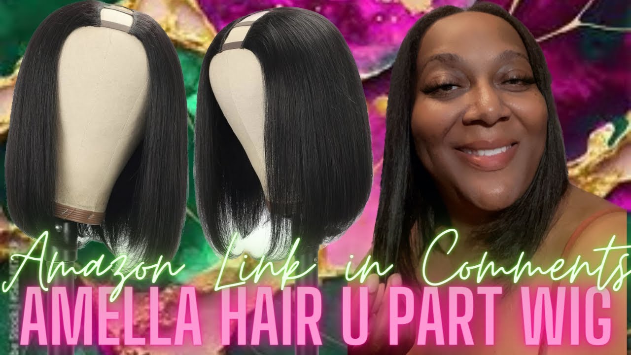 Amazon Amella Hair | U Part Human Hair Wig | 12” Bob | Brazilian Remy ...