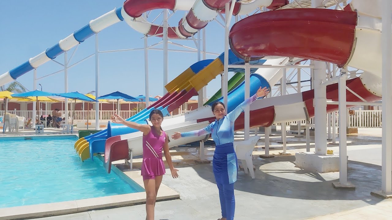 خامس يوم مصيف 🏖 يوم كامل فى اكوا بارك مرسى مطروح🏄‍♀️🌊🏄🌊