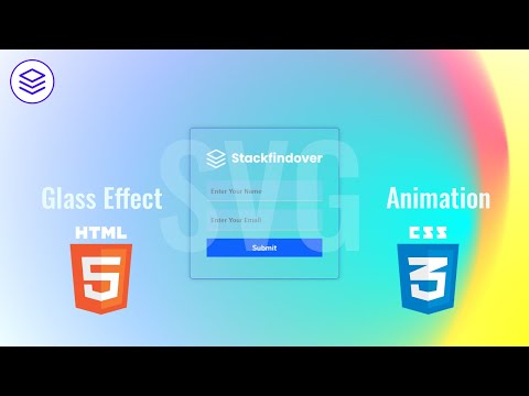 Real Glass Effect With SVG Animation | Real Glassmorphism Login Form