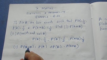 TN 10 Maths Statistics & Probability Example 8.29