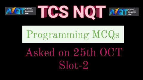 TCS NQT Programming Logic MCQ
