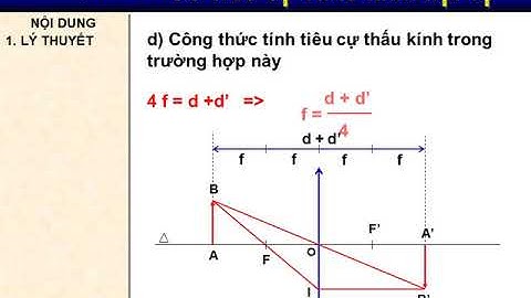 Tiêu cự là gì vật lý 9