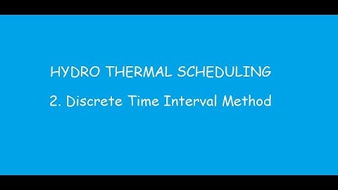 2  Discrete Time Interval Method