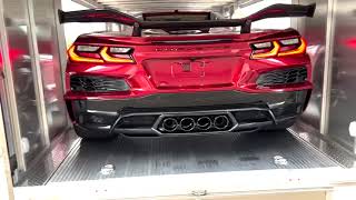 TRAILEX TRAILERS - 2023 Corvette ZO6 Fits Perfectly In Our CTE-84180 Sports Car Trailer