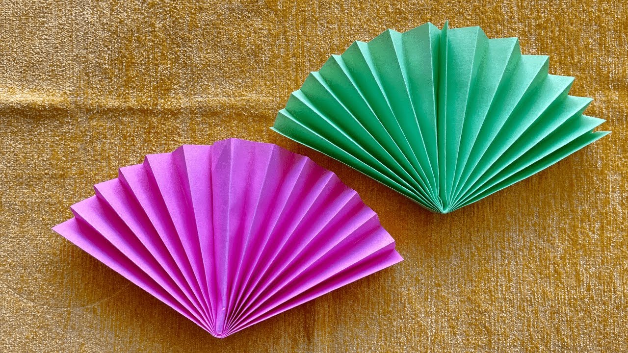 How to make a Paper Fan Origami FAN YouTube