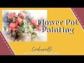 Watercolor/Aquarela - Demo - Loose and Intuitive Flower Pot Painting - With Additional Tips