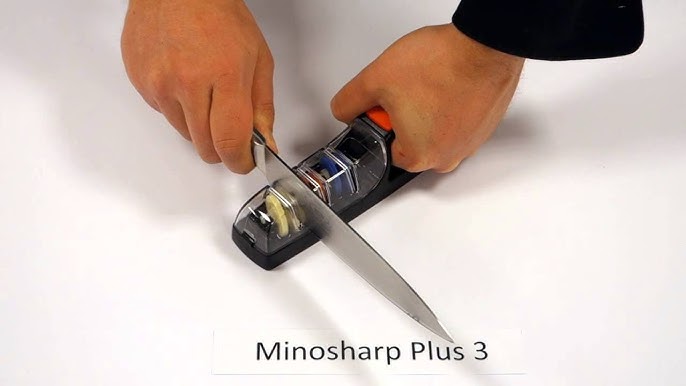 MinoSharp 550/GB 3 Stage III Hand-Held Knife Sharpener, 2.1, Gray