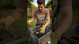 🥔📦 DIY Potato Tower with Stack Crates | Grow More in Less Space #DIYGarden #sustainableliving