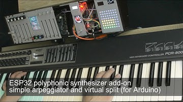 ESP32 polyphonic synthesizer add-on - simple arpeggiator and virtual split (for Arduino)