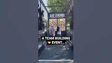 Team Building 🤝 With Axe Throwing #teambuilding #axethrowing #team #companyparty #awesome