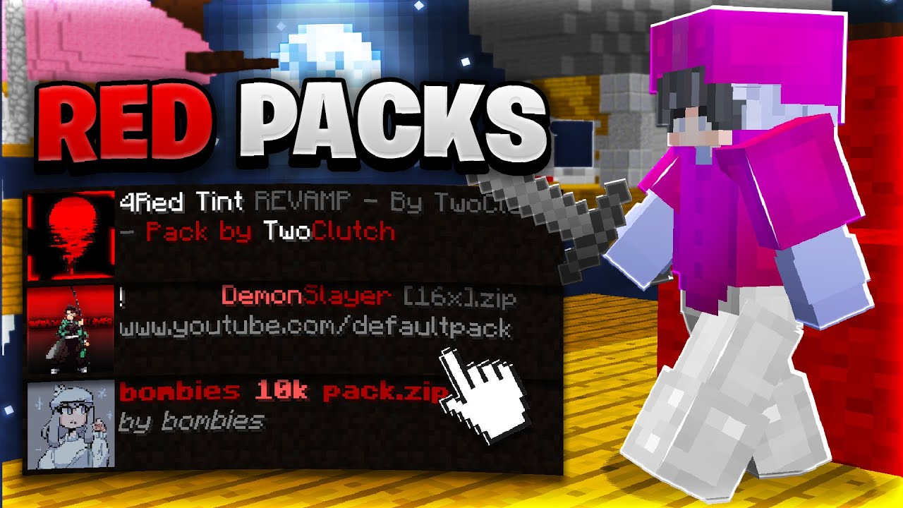 Top 3 MOST POPULAR Minecraft PVP Texture Packs Hypixel Bedwars