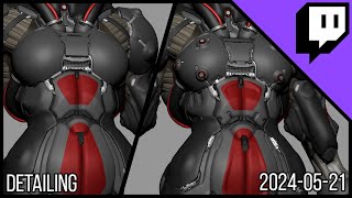 3D Character Sculpting - Marco Plouffe's Twitch Stream of 2024-05-21 - Detailing