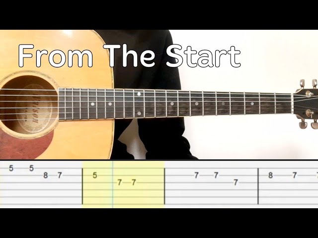 Laufey - From The Start (Easy Guitar Tutorial Tabs) - YouTube