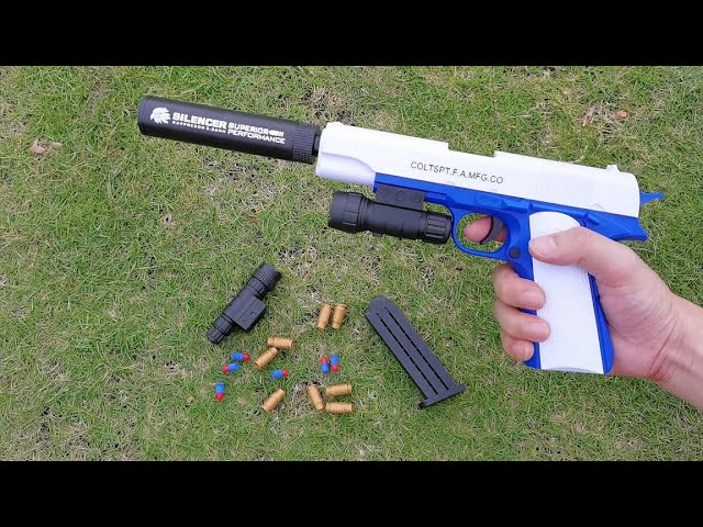 Colt 1911 Shell Ejection Soft Bullet Pistol Review 2021 - It